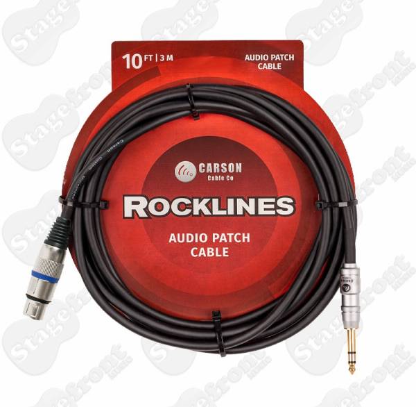 CARSON ROCKLINES AUDIO CABLE 6.3 TRS JACK PLUG (m) to XLR (f)
