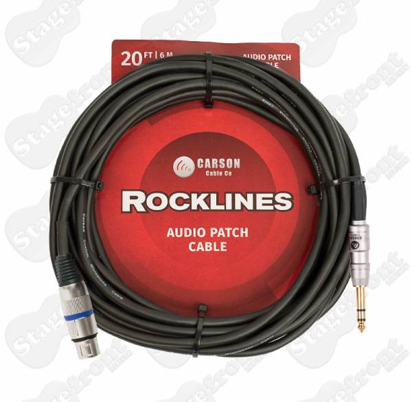 CARSON ROCKLINES AUDIO CABLE 6.3 TRS JACK PLUG (m) to XLR (f)