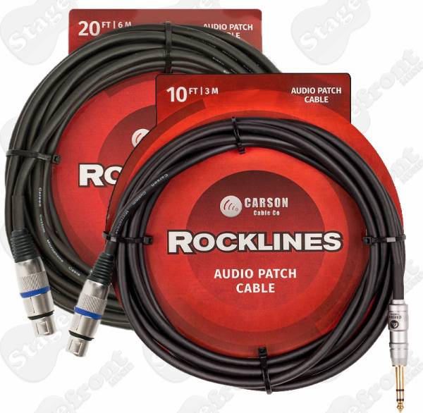 CARSON ROCKLINES AUDIO CABLE 6.3 TRS JACK PLUG (m) to XLR (f)
