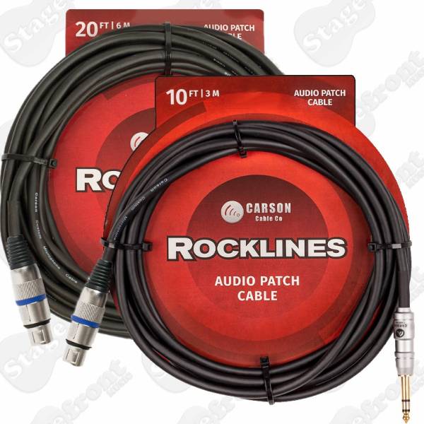 CARSON ROCKLINES AUDIO CABLE 6.3 TRS JACK PLUG (m) to XLR (f)