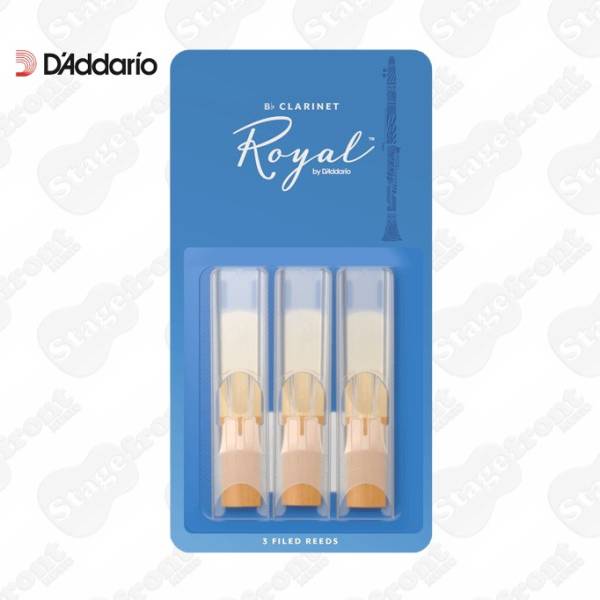 RICO ROYAL Bb CLARINET REEDS 3 PACK - SELECT STRENGTH