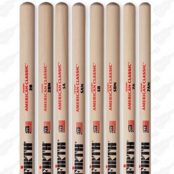 VIC FIRTH AMERICAN CLASSIC HICKORY DRUM STICKS 3 set PACK