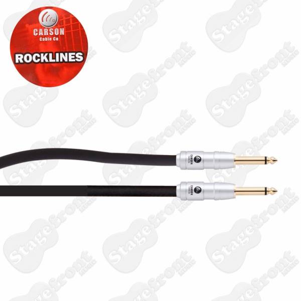 CARSON ROCKLINES NOISELESS CABLE HEAVY DUTY 6.3 mm PLUGS – SELECT LENGTH