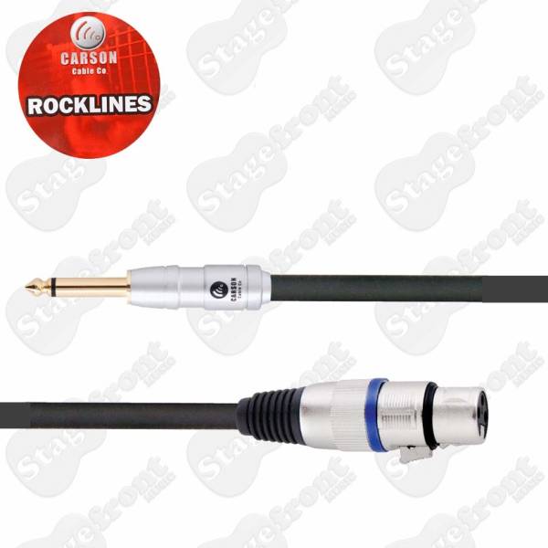 CARSON ROCKLINES MIC AUDIO CABLE XLR (F) TO JACK PLUG (M) – SELECT LENGTH
