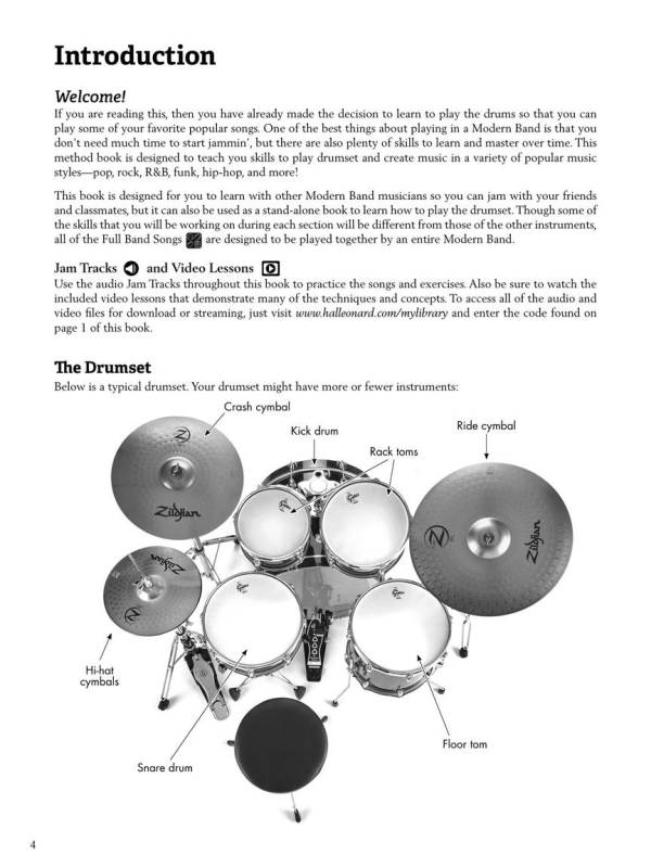 Modern Band Method For Drums Lesson Book 1 Hal Leonard