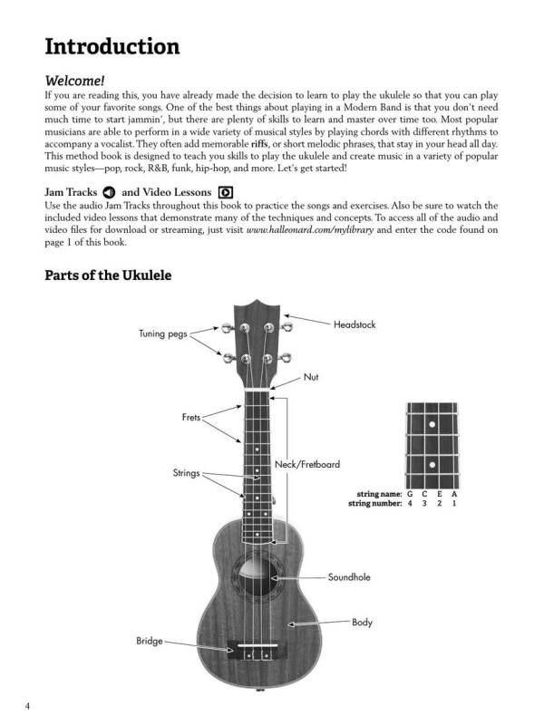 Modern Band Method For Ukulele Lesson Book 1 Hal Leonard