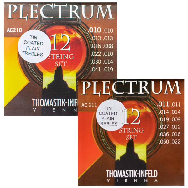 THOMASTIK PLECTRUM 12 STRING ACOUSTIC GUITAR SET - SELECT GAUGE