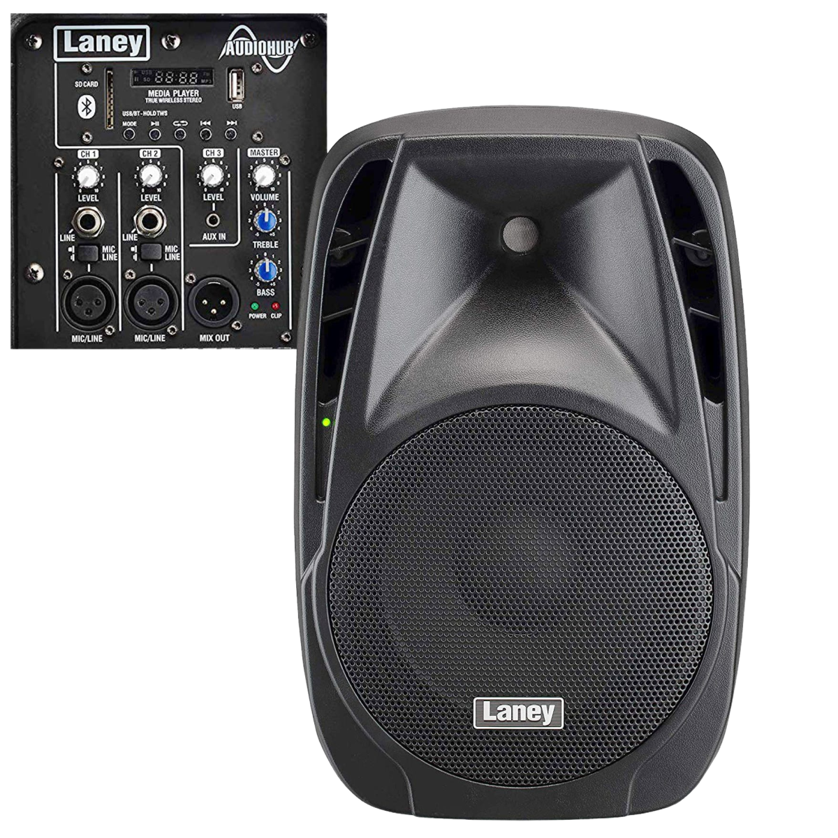 LANEY AH110-G2 AUDIOHUB POWERED 2-WAY SPEAKER SYSTEM 200 WATT 1 X 10" SPEAKER