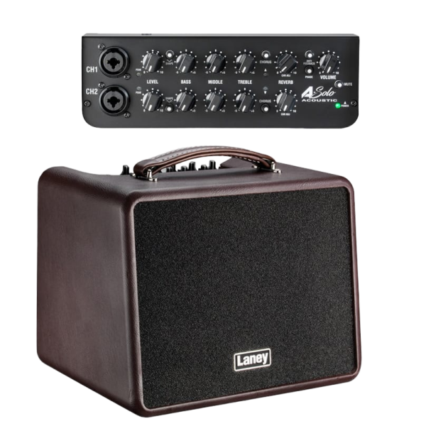 LANEY A-SOLO ACOUSTIC GUITAR AMPLIFIER 60 WATTS 1 X 8” COAXIAL SPEAKER