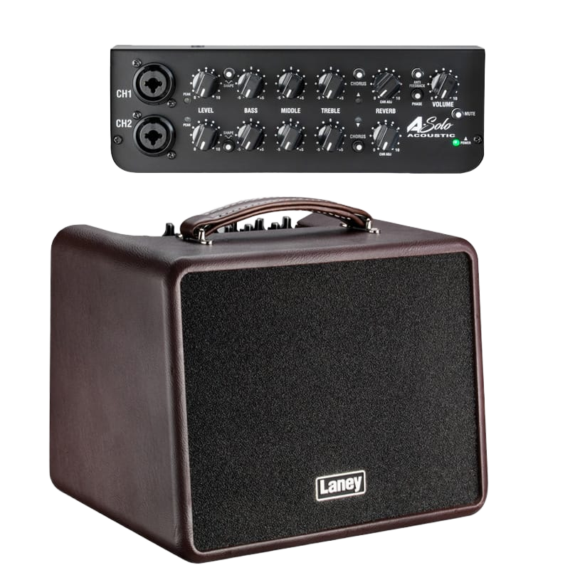 LANEY A-SOLO ACOUSTIC GUITAR AMPLIFIER 60 WATTS 1 X 8” COAXIAL SPEAKER