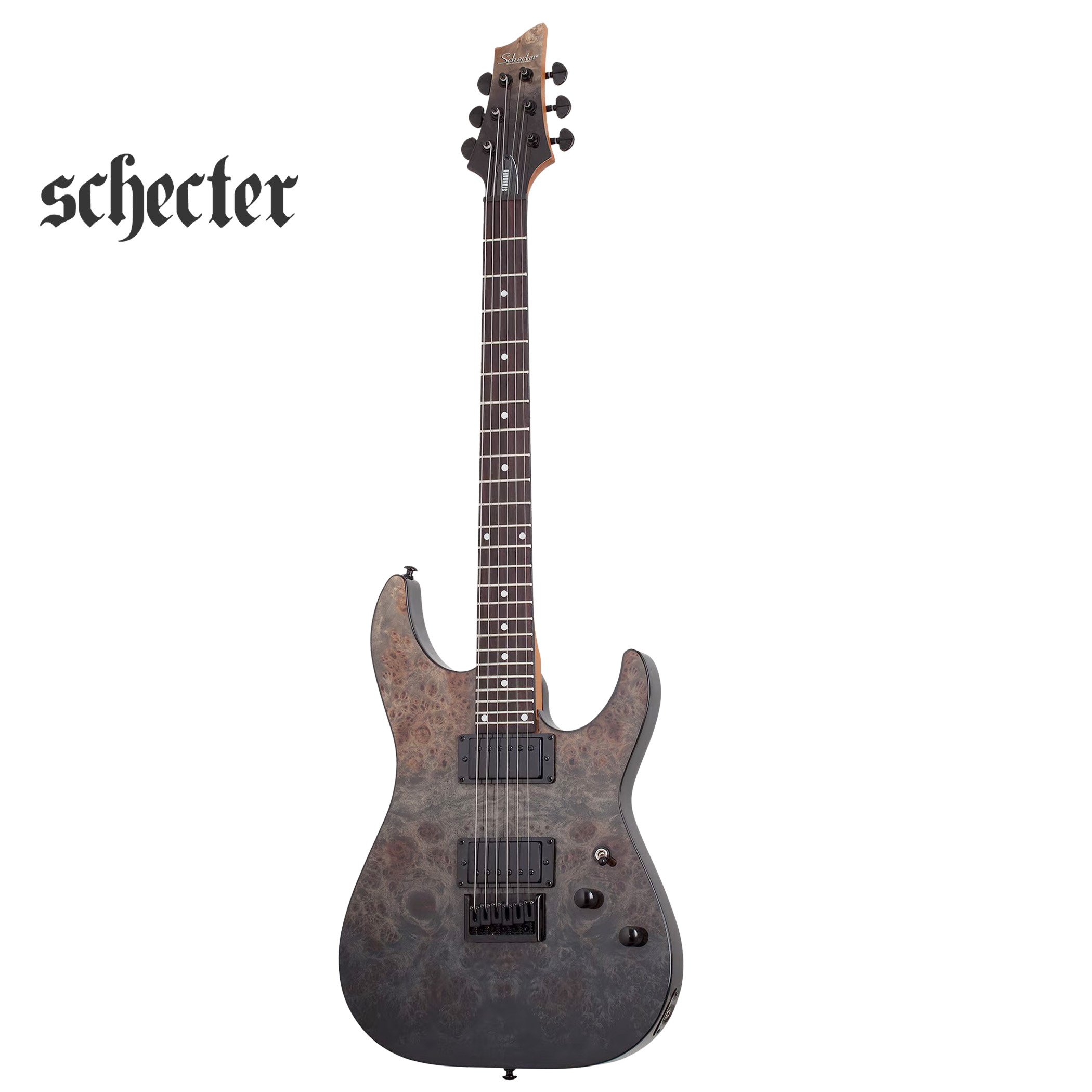 SCHECTER C-1 STANDARD ELECTRIC GUITAR Black Fade Burst Burl - SCH3950