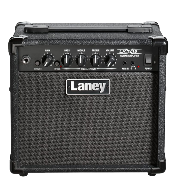 LANEY LX SERIES LX15 15 WATT GUITAR COMBO AMPLIFIER. 2 x 5” CUSTOM SPEAKER