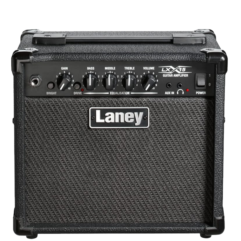 LANEY LX SERIES LX15 15 WATT GUITAR COMBO AMPLIFIER. 2 x 5” CUSTOM SPEAKER