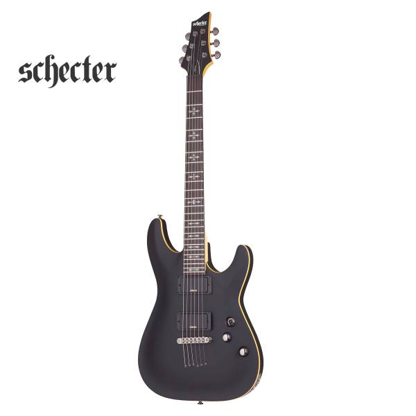 SCHECTER DEMON 6 ELECTRIC GUITAR ACTIVE PICKUPS AGED BLACK SATIN - SCH3660