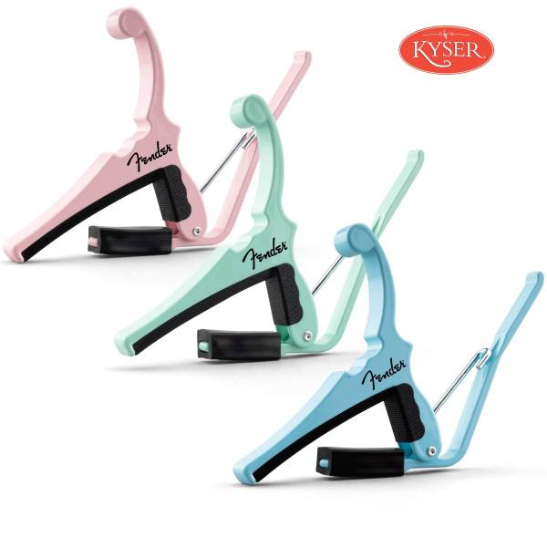 KYSER FENDER QUICK CHANGE ELECTRIC GUITAR CAPO IN VARIOUS COLOURS