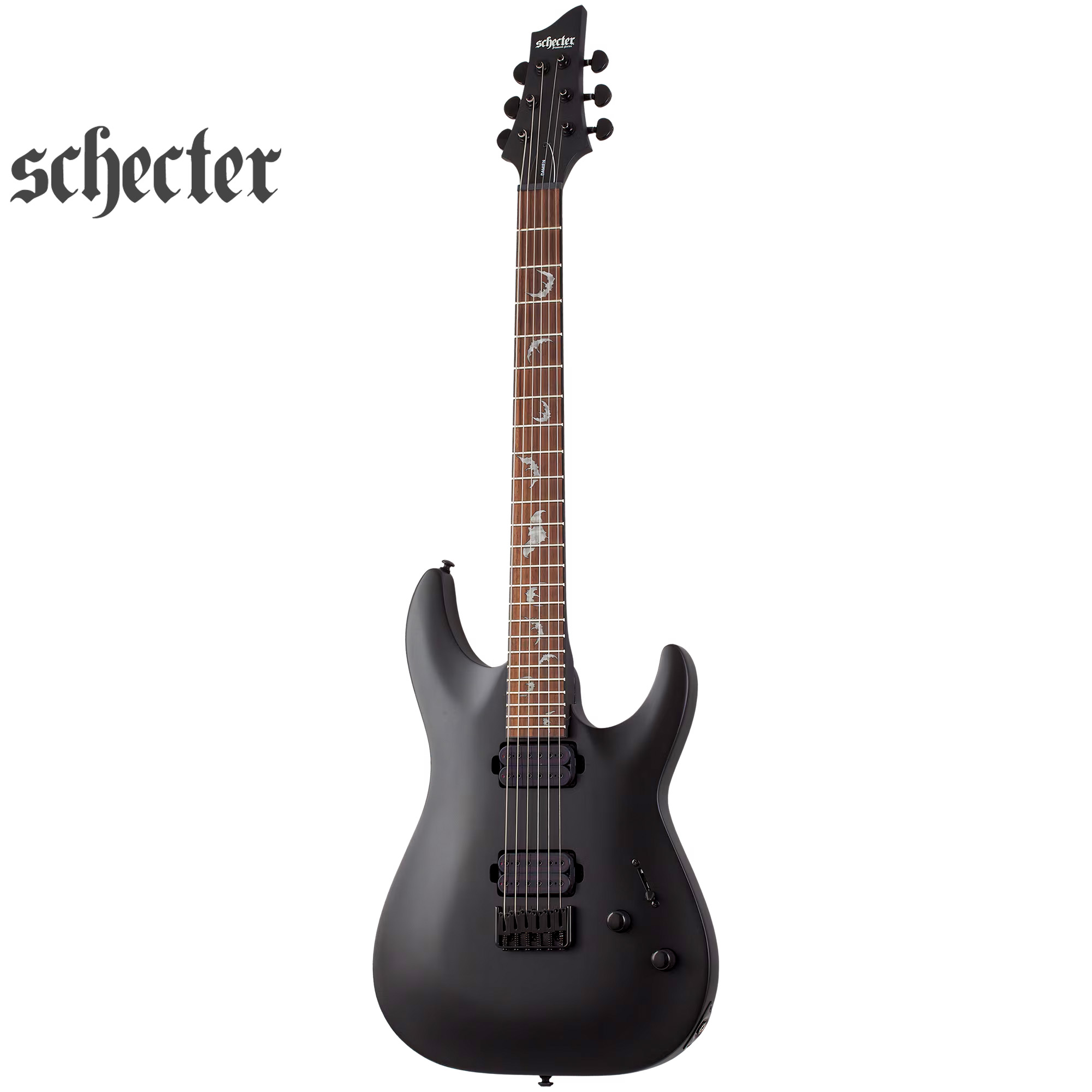 SCHECTER DAMIEN-6 ELECTRIC SOLID BODY GUITAR SATIN BLACK - SCH2470