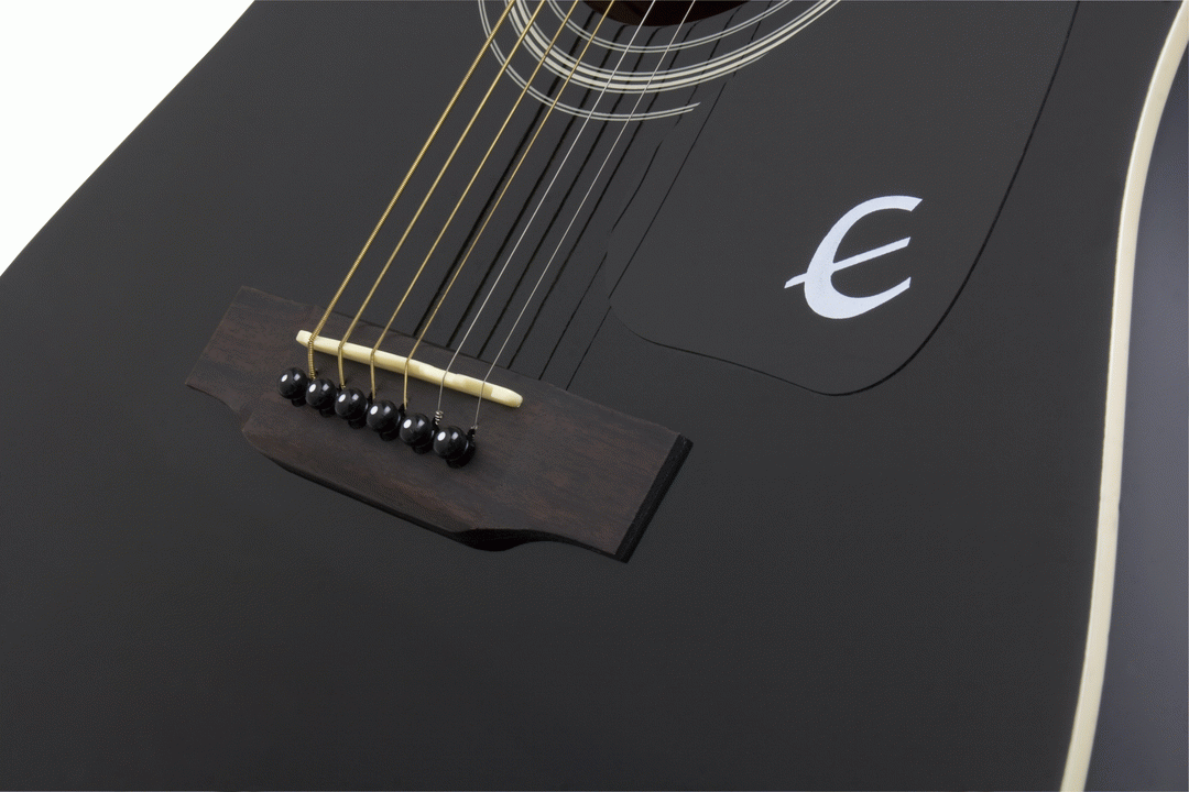 EPIPHONE DR100 EB GLOSS FINISH BLACK ACOUSTIC GUITAR - Image 2