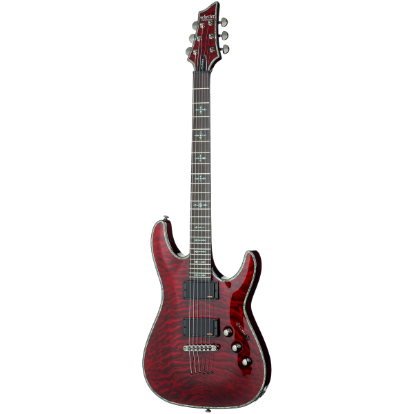 Schecter Hellraiser C-1 electric guitar in Black Cherry finish with abalone binding