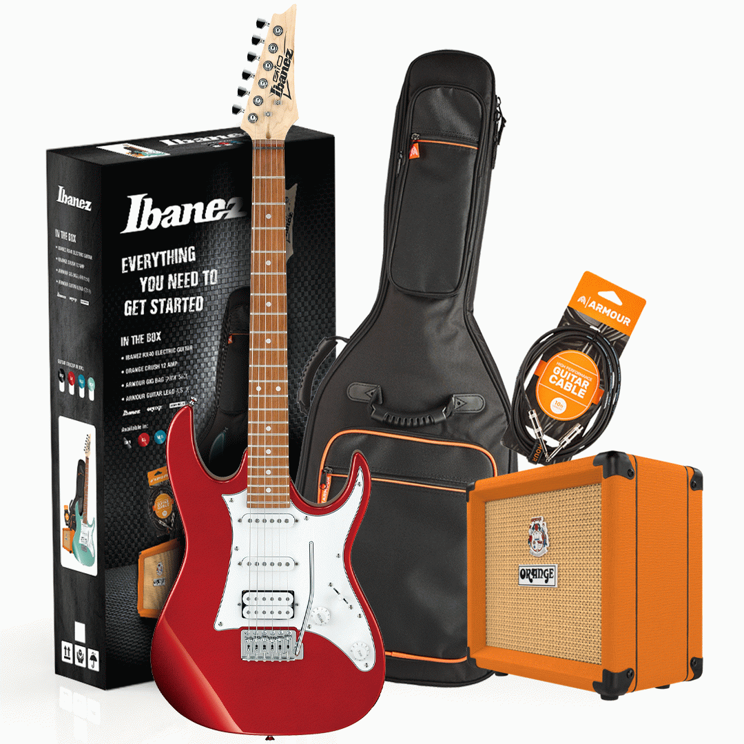 IBANEZ ELECTRIC GUITAR PACK WITH CRUSH AMP & ACCESSORIES RX40CA