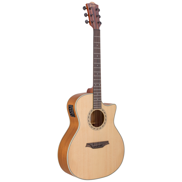BROMO APPALACHIA GRAND AUDITORIUM ELECTRIC ACOUSTIC GUITAR BAA2CE
