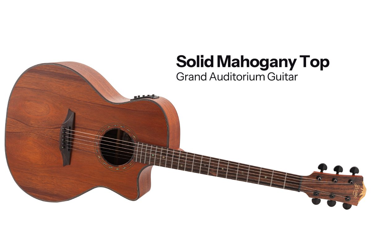 BROMO BAT2MCE SOLID MAHOGANY TOP GRAND AUDITORIUM ACOUSTIC ELECTRIC GUITAR - Image 6