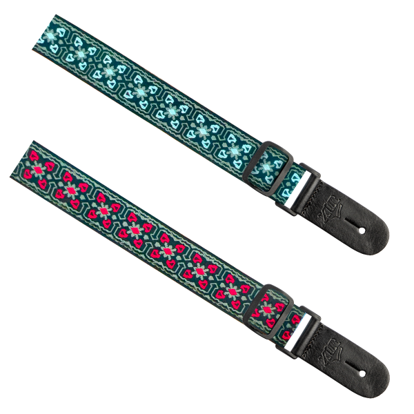 XTR 1¼" PREMIUM JACQUARD UKULELE STRAP SECURE SUPPORT & VIBRANT STYLE