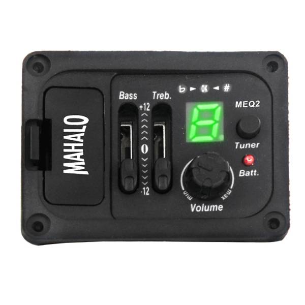 MAHALO MEQ2 UKULELE ACTIVE PREAMP with 2-BAND EQ PICKUP SYSTEM