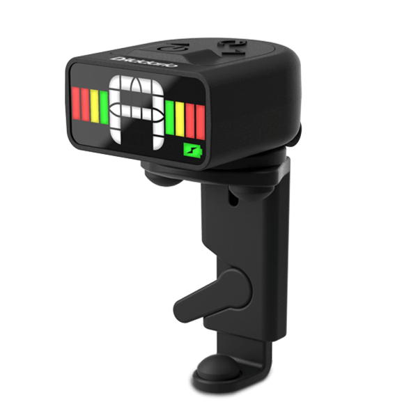 D'Addario PW-CT-34 Rechargeable Violin Tuner on Scroll