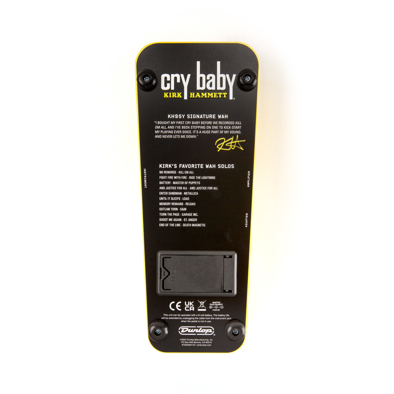 DUNLOP KH95Y KIRK HAMMETT LIMITED EDITION CRY BABY WAH PEDAL - Image 2