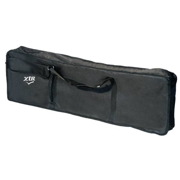 Black nylon keyboard carry bag with two carrying handles, a front storage pocket, and a white XTR logo.